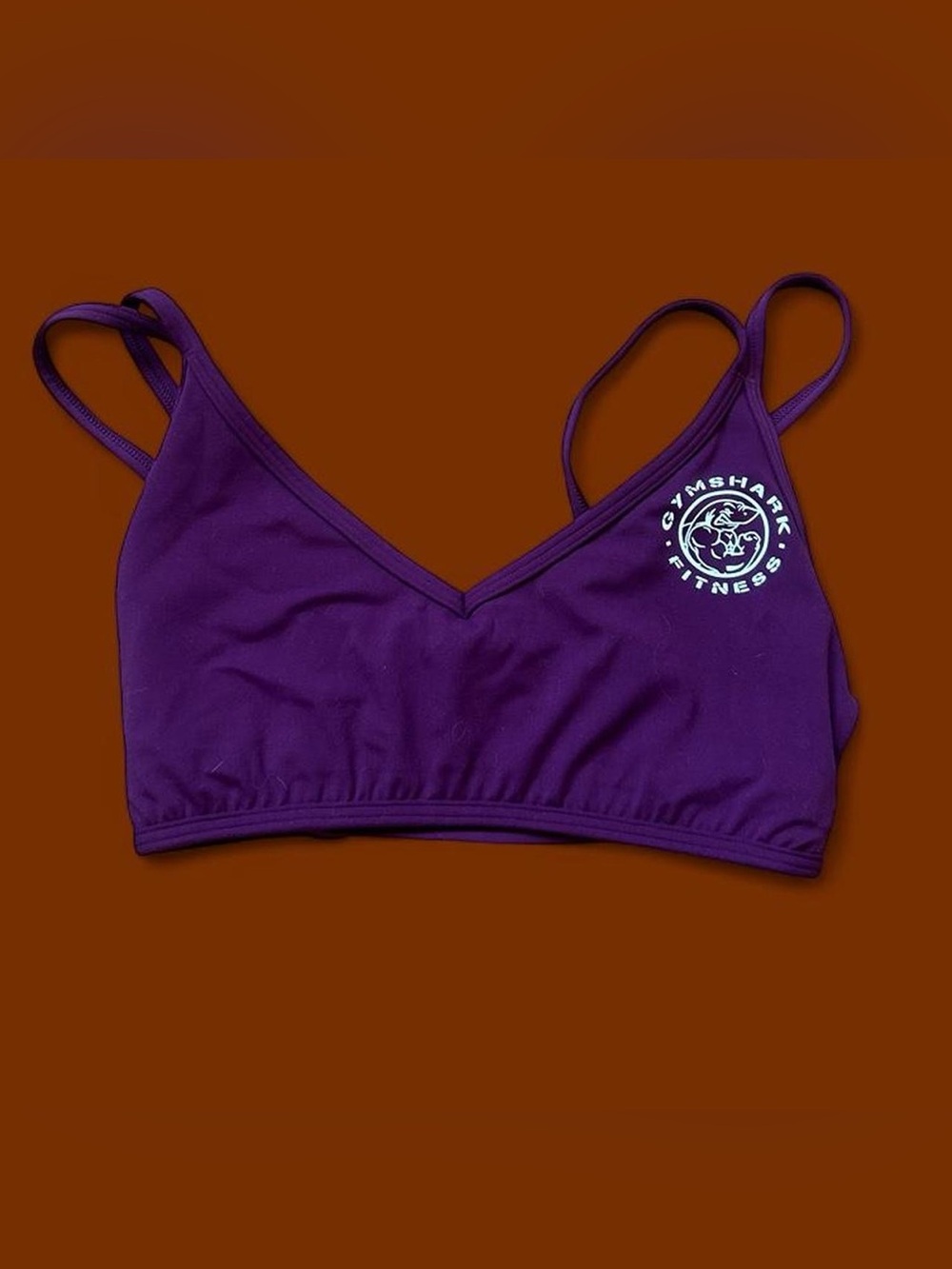 Gymshark Purple V‑Neck Double‑Strap Sports Bra